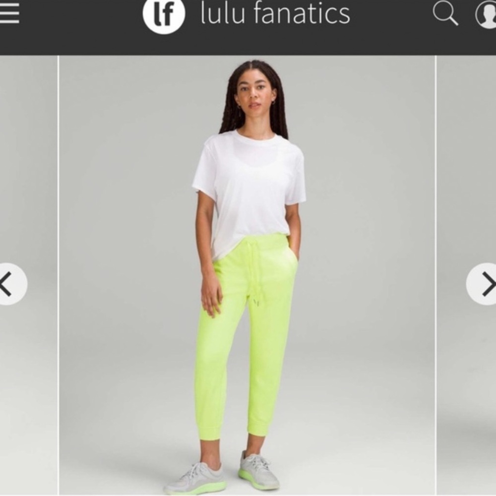 Lululemon Neon Green Jogger Pants